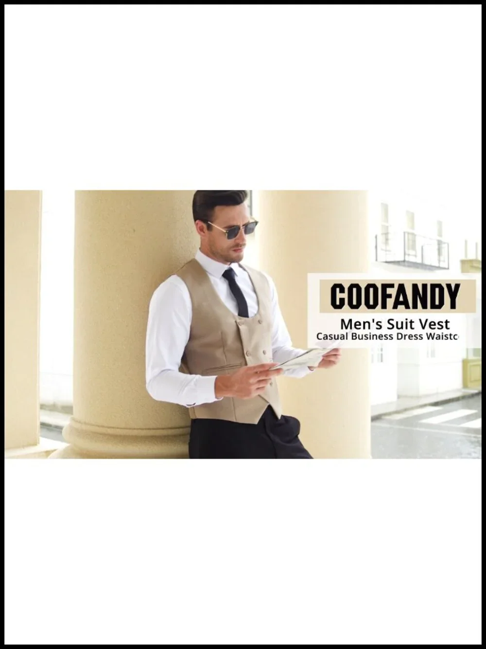Double Breasted Slim Fit Dress Vest for Wedding Business
